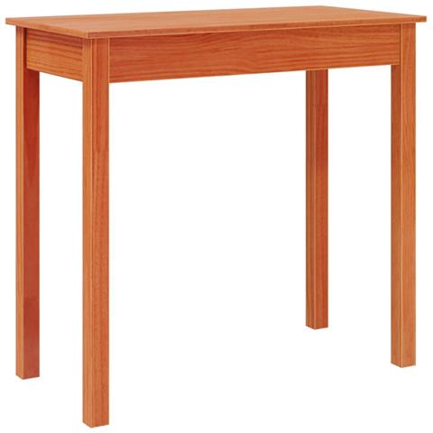 Tavolo Consolle Marrone Cera 80x40x75cm Legno Massello Di Pino - Foto 1