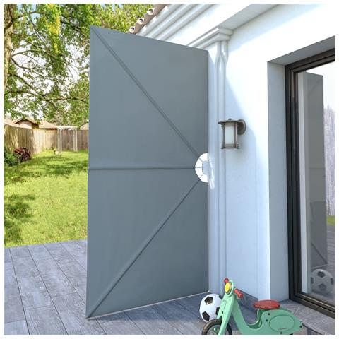 Tenda Laterale Per Terrazza Pieghevole Grigio 300x150 Cm - Foto 2