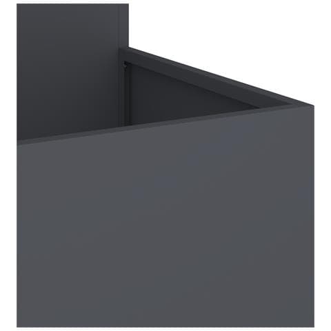 Fioriera da Giardino 80x80x60 cm Acciaio Antracite - Foto 9