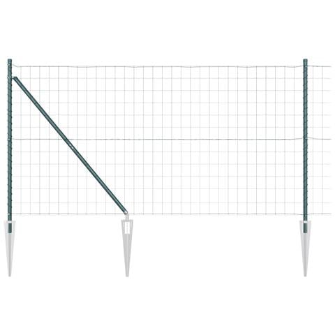 Recinzione Euro di con 7 pali a punta 1,2x10 m in acciaio zincato verde - Foto 1