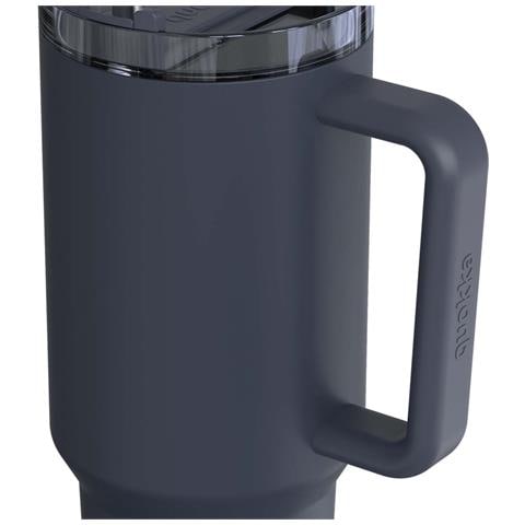 Bicchiere Termico 950 Ml Con Cannuccia E Manico Ergonomico, Grafite - Foto 2
