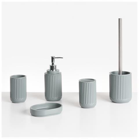 Set Da 5 Accessori Per Il Bagno Huarmey Grigio Chiaro - Foto 2