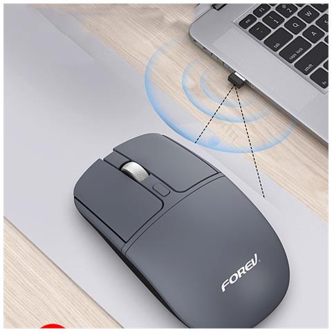 Mouse Wireless 2.4g + Bluetooth Dual Mode, Click Silenzioso, Rotella Di Scorrimento In Metallo Blue - Foto 2