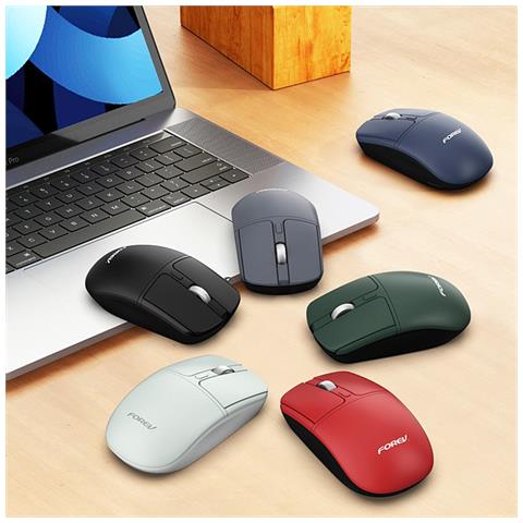 Mouse Wireless 2.4g + Bluetooth Dual Mode, Click Silenzioso, Rotella Di Scorrimento In Metallo Blue - Foto 5