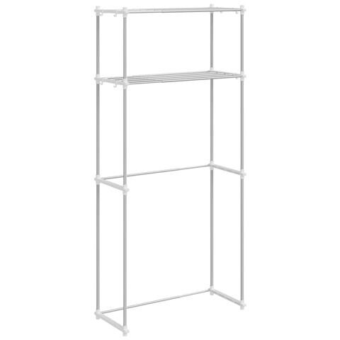 Mensola per lavatrice Bianco 63 x 27 x 136 cm Alluminio - Foto 1