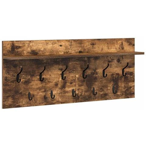 Appendiabiti a muro Rovere fumo Legno multistrato - Foto 1