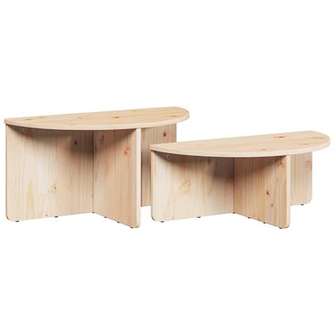 Tavolino da salotto 2 pcs Naturale 79 x 39.5 x 40 cm - Foto 1
