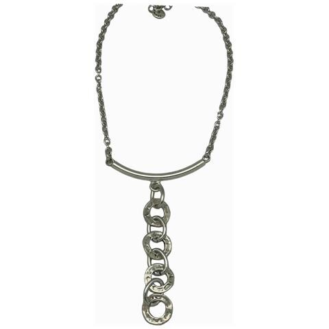 Collana A Cascata Con Cerchi Placcati Argento - Foto 1