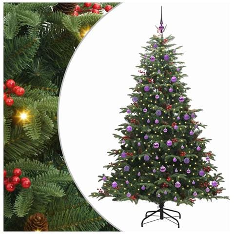 Albero di Natale artificiale con 300 LED Verde 210 cm - Foto 1