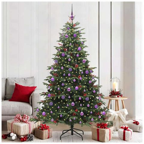 Albero di Natale artificiale con 300 LED Verde 210 cm - Foto 2