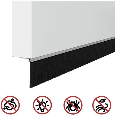 Spazzole per porte autoadesive 6 pcs Argento 100 cm - Foto 9