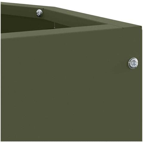 Vaso d'angolo Oliver verde 30 x 30 x 50 cm Acciaio - Foto 9