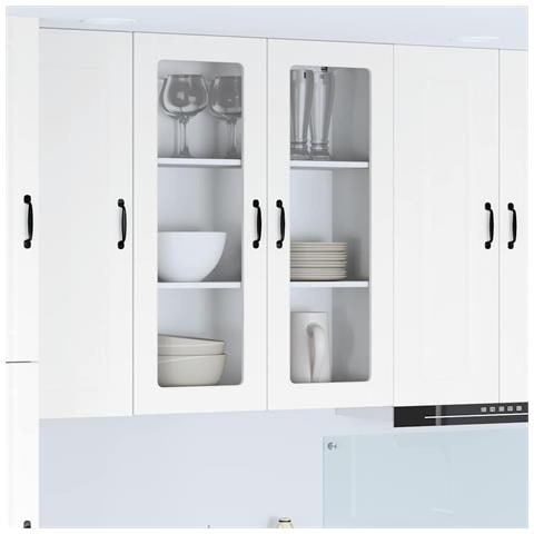 Pensile cucina Bianco 80 x 31 x 100 cm Legno multistrato - Foto 2