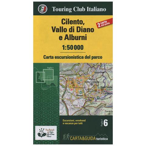 Cilento, Vallo di Diano e Alburni 1:50.000. Carta escursionistica del parco. Con Libro: Guida del parco - Foto 1