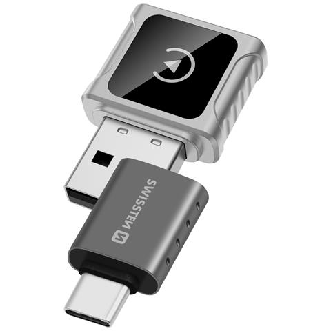 Adattatore Wireless Carlink Per Carplay E Android Auto / Adattatore Usb Usb-c, Grigio - Foto 1