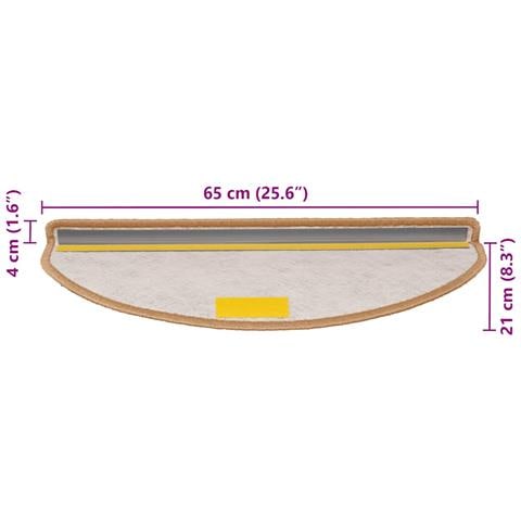 Tappeti Autoadesivi Scale Aspetto Sisal 30 pz 65x21x4 cm Sisal - Foto 8