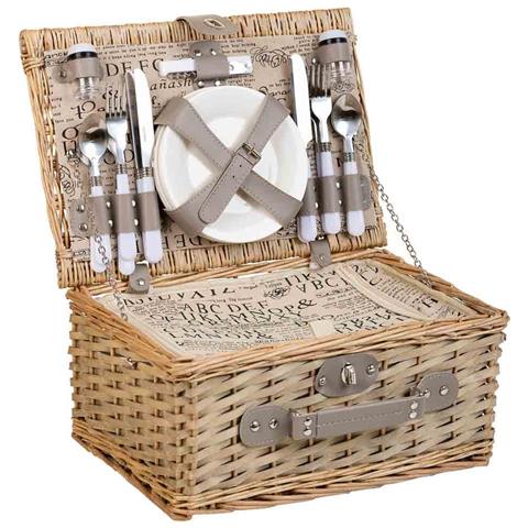 Cestino Pic-nic Marrone 40x28x19h - Foto 1