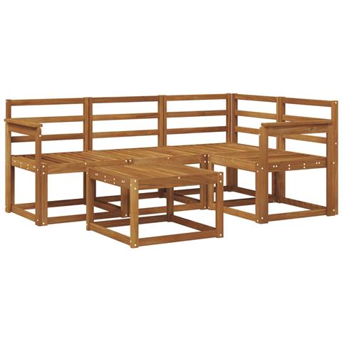 Set di divani da esterno 5 pcs Naturale - Foto 1