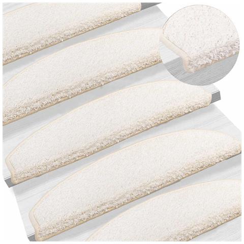 Tappetini per scale autoadesivi Semicircolare 15 pcs Bianco - Foto 2