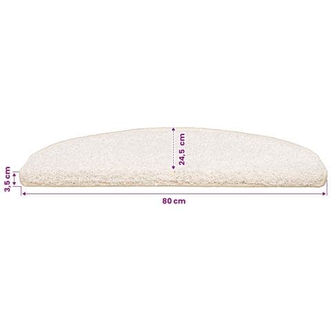 Tappetini per scale autoadesivi Semicircolare 15 pcs Bianco - Foto 9