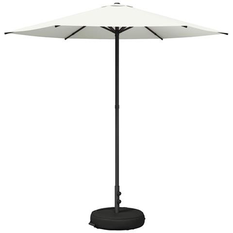 Ombrello da giardino 230 x 230 cm Poliestere Rettangolare Crema - Foto 1