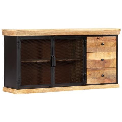 Credenza 150x40x75 cm in Legno Massello di Mango - Foto 1