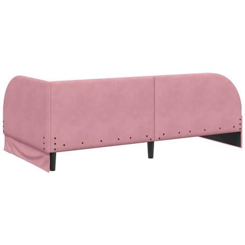 Struttura Letto Angolare con Materasso 2 pcs Rosa Velluto - Foto 9