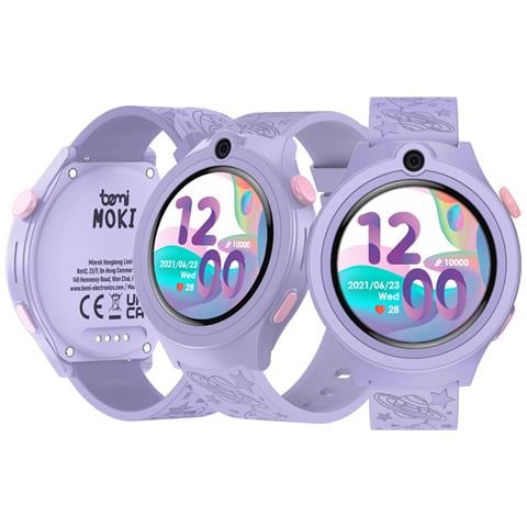 Smartwatch Per Bambini Moki 1.32'' 360x360, 4g /lte, Gps /lbs Viola - Foto 1