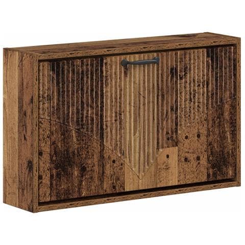 Mobiletto per Scarpe da Muro HOORN 71 x 17 x 43 cm Legno antico - Foto 1