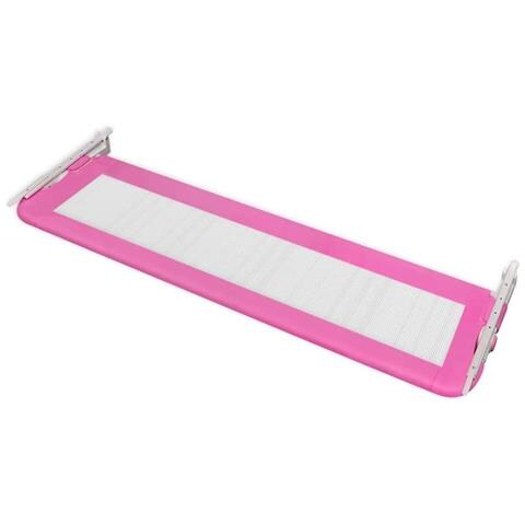 Barriera Di Sicurezza Per Letto Bambino 150 X 42 Cm Rosa - Foto 4