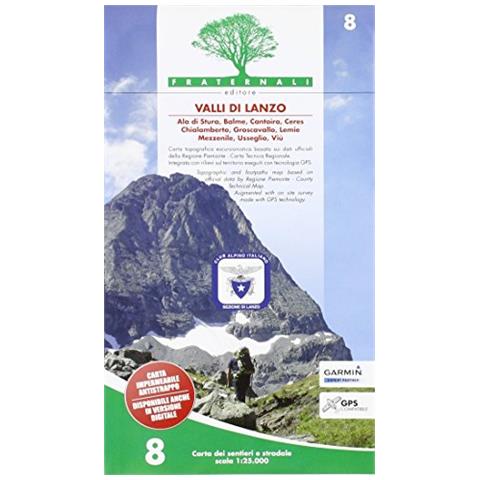 Carta n. 8. Valli di Lanzo. Carta dei sentieri scala 1:25.000 - Foto 1