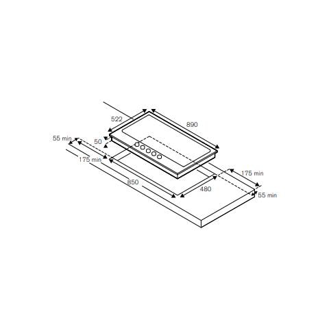 Piano Cottura P9101D9X / 19 a Gas 5 Fuochi Gas Colore Acciaio Inox - Foto 2