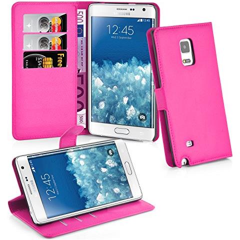 Custodia Compatibile Con Samsung Galaxy Note Edge In Rosa Vivo - Coperchio Protettiva Con Chiusura Magnetica, Funzione Stand E Tasca Per Le Carte - Foto 7