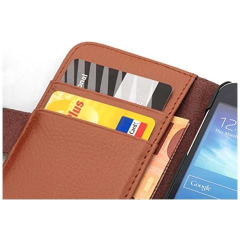 Custodia Compatibile Con Lg Optimus L7 Ii In Marrone Cioccolata - Coperchio Protettivo In Ecopelle Testurizzata E Tasca Per Carte Di Credito - Foto 4