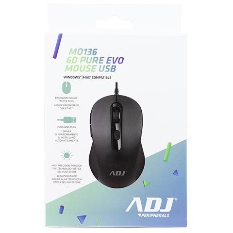 Mouse Pure Evo MO136 Ottico 3 Tasti 3600 DPI Colore Nero - Foto 7