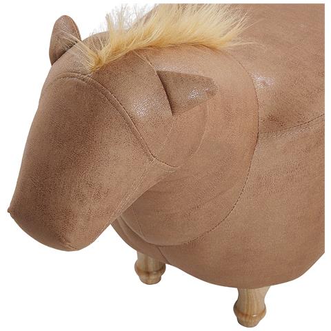 Pouf Animaletto In Tessuto Beige Horse - Foto 16