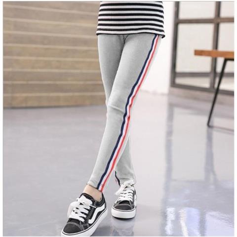 SLOWMOOSE - Primavera, Autunno, Leggings Per Bambina, Pantaloni  Elasticizzati A Righe Laterali [ grigio Chiaro / 2t] - ePRICE