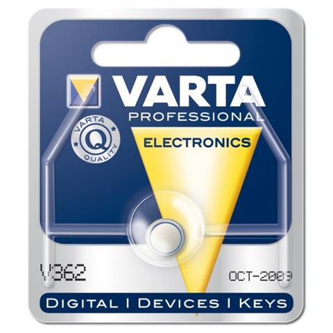 1x 1.55V V 362, Argento-Ossido, Button / coin, 1,55V, 2,1 mm (0.0827") , 7,9 mm (0.311") , 0,4g (0.0141 oz)  - Foto 1