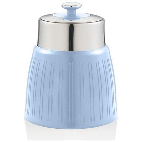 Swka1024bln Retro Set Di 3 Barattoli Cucina Da 1,2 L, Ermetico Té, Spezie, Design Vintage Blu - Foto 4