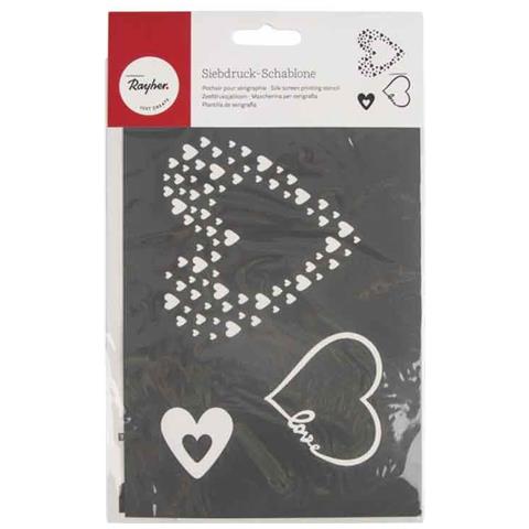 Stencil Love Three Hearts 21 X 14,8 Cm E Spatola - Foto 1