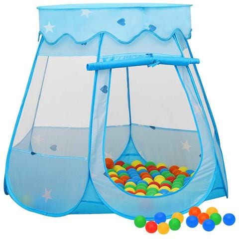 Tenda Da Gioco Per Bambini Blu Con 250 Palline 102x102x82 Cm - Foto 1