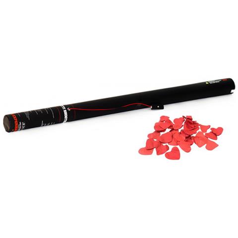 Electric Confetti Cannon 80cm, Red Hearts - Foto 1