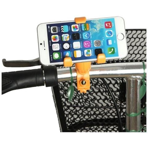 Bike-360 Supporto Per Bici Universale A Clip Orange  Per Smartphone Ios Iphone Galaxy Android - Foto 5
