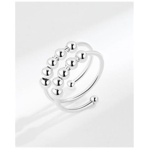 Anello Antistress Doppio Regolabile In Rame Platinumsilver 17 Mm - Foto 4