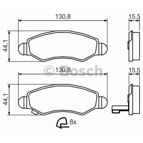 Kit Pastiglie Freno 986494458 - Foto 1