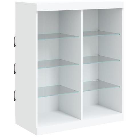Credenza Con Luci Led Bianca 81x37x100 Cm - Foto 3