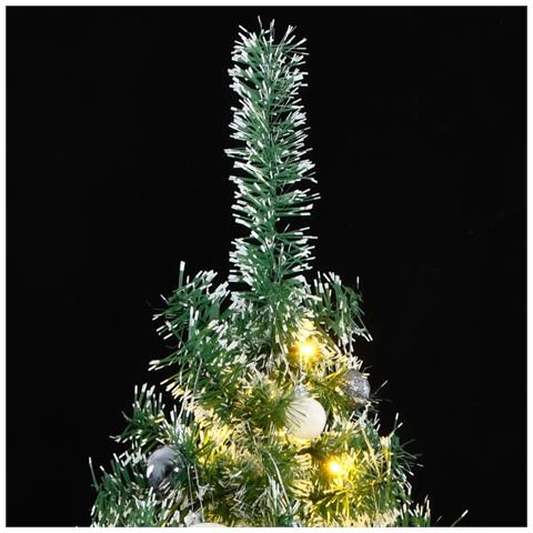 Albero Di Natale Artificiale Con 300 Led Palline E Neve 210 Cm - Foto 2