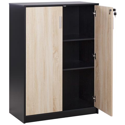 Armadietto Da Ufficio Zehna Marrone /nero - Foto 2