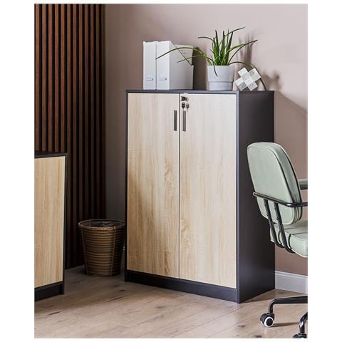 Armadietto Da Ufficio Zehna Marrone /nero - Foto 1