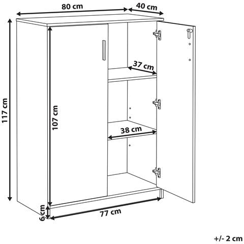 Armadietto Da Ufficio Zehna Marrone /nero - Foto 6